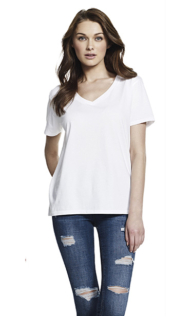 Continental Clothing XN10 CAMISETA MASCULINA CUELLO V MUJER