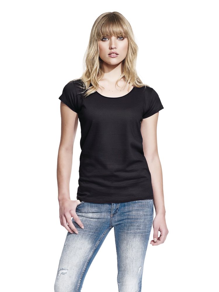 Continental Clothing N14 CAMISETA CUELLO CRUDO JERSEY MUJER