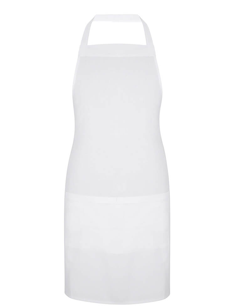 EP77 Delantal Unisex Con Bolsillos White