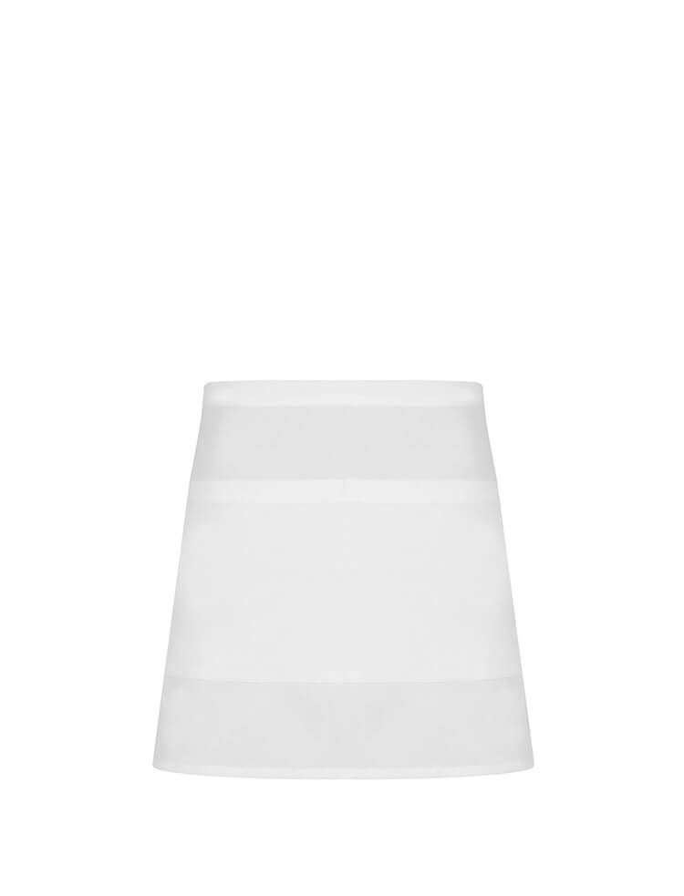 EP78 Delantal Corto Unisex Con Bolsillos White